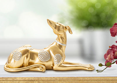 Golden Lying Dog Statue (Modern Decoration)