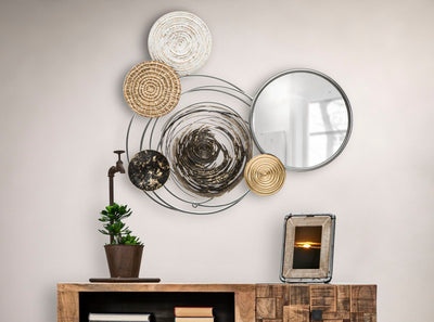 Metallic & Glass Circle Wall decor