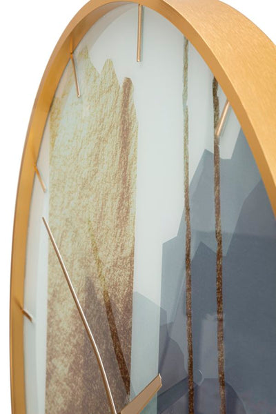 Metal & Glass Modern Glam Wall Clock