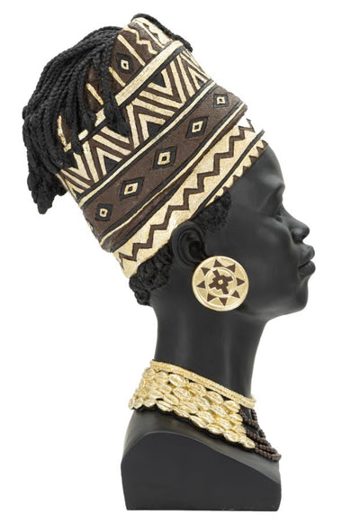 African Female Head Statue (Modern Decoration)