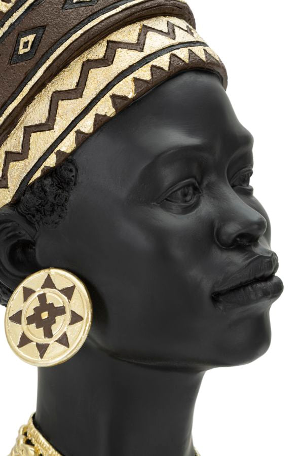 African Female Head Statue (Modern Decoration)