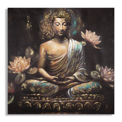 Handmade Buddha Canvas Painting