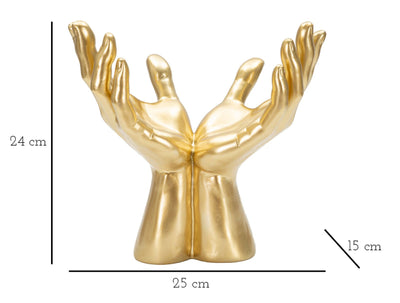 Golden Hands Statue (Modern Decoration)