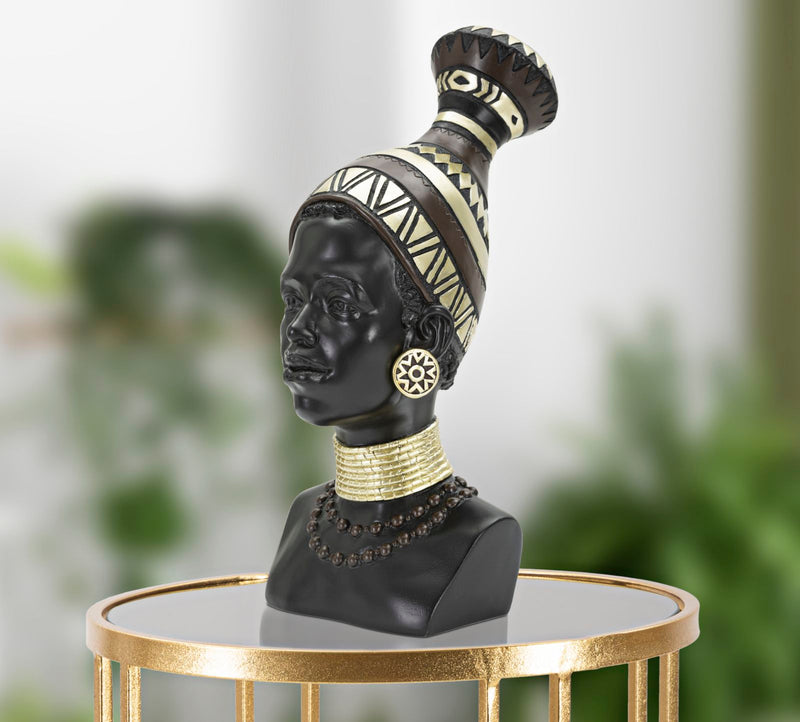 African Women Head Sculpture (Modern Decoration)