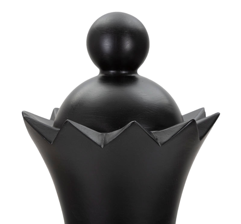 Black & Gold Queen Chess Piece (Modern Sculpture)