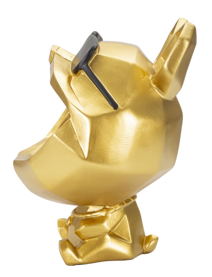 Golden Dog Statue with Sunglasses (Modern Decoration - Object Holder)