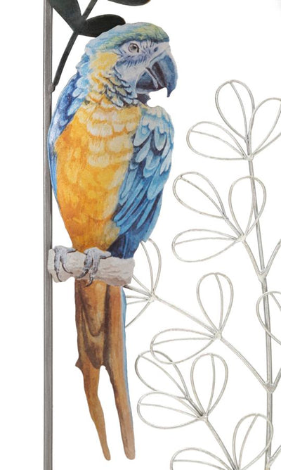 Metal Colorful Parrot Wall Decor
