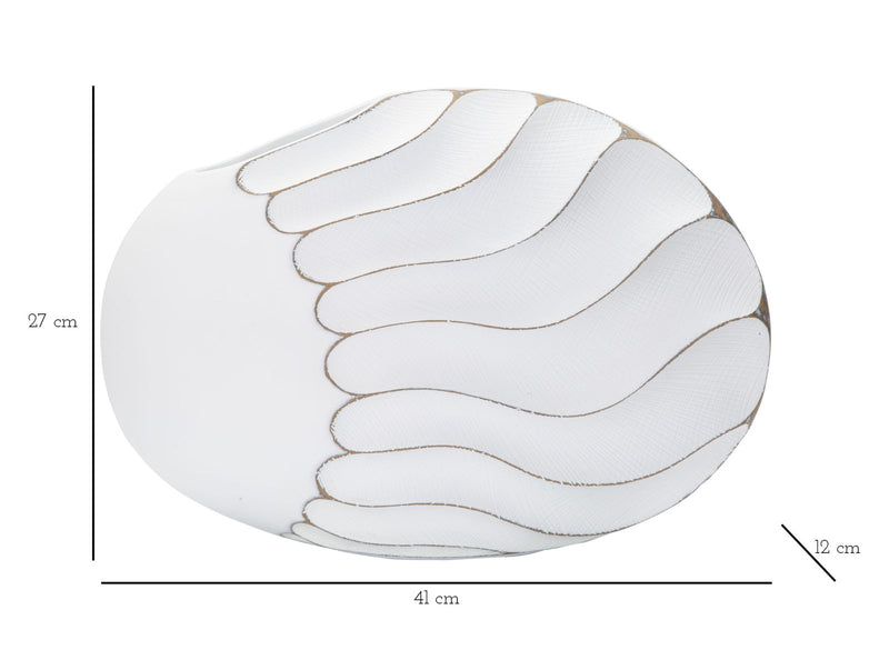 White Shell Shaped Modern Vase
