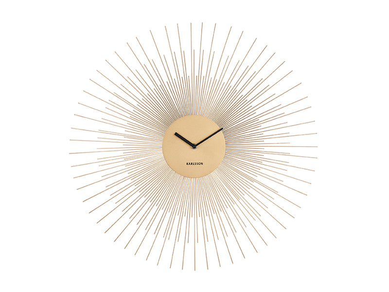 Golden Wall Clock "Peony Sunlight" (Large)