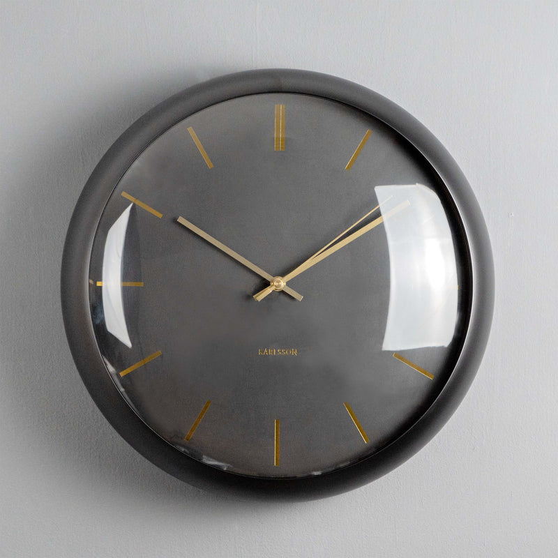 Black Wall Clock – "Globe Design" by Armando Breeveld