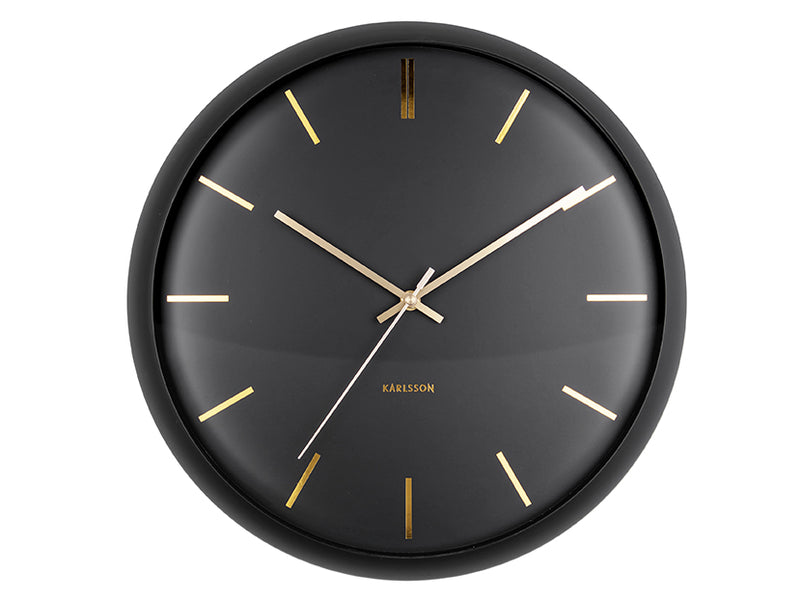 Black Wall Clock – "Globe Design" by Armando Breeveld