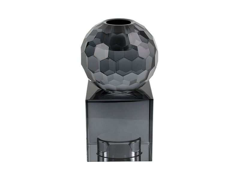 Luxury Black Candle Holder – Medium Squared Glass Art