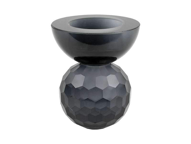 Luxury Black Candle Holder – Small Bowl Glass Art