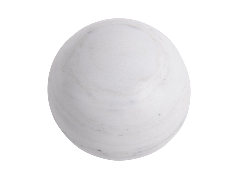 White Marble Ball Sculpture (Small Sphere)