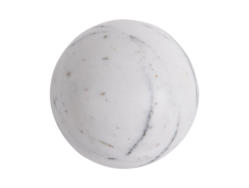 White Marble Ball Sculpture (Large Sphere)