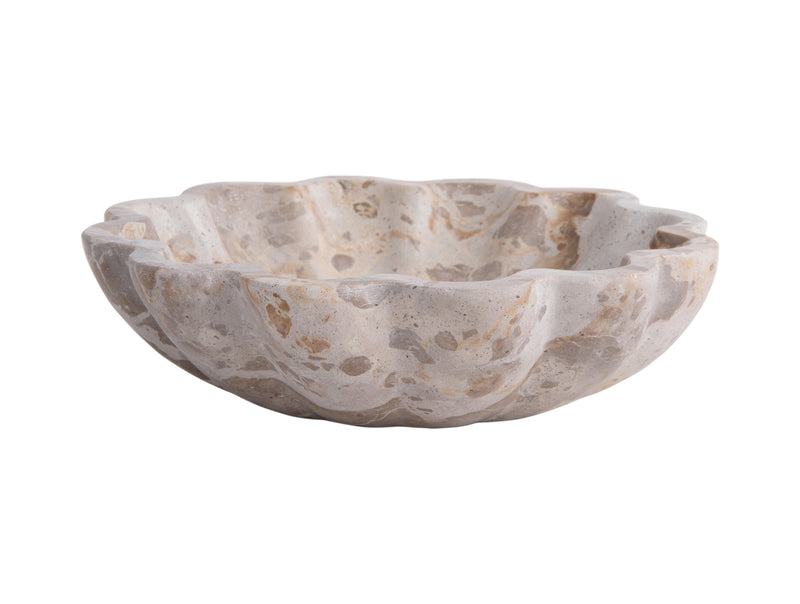 Organic Brown Marble Bowl "Flower"