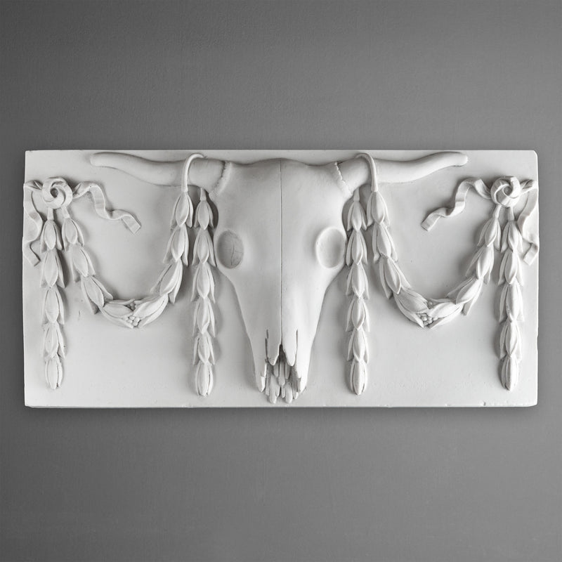 Ox Skull Wall Decor - Classical Bas-relief