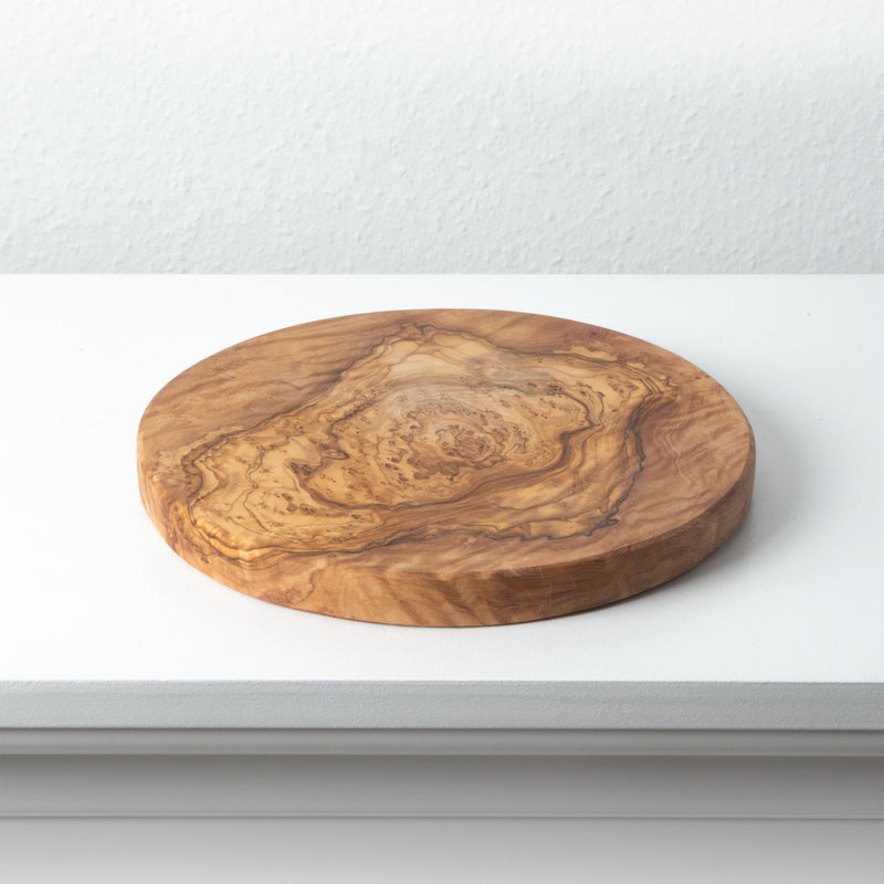 Handmade Olive Wood Cutting Board – Round
