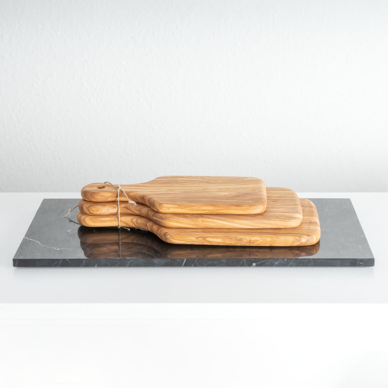 Handmade Olive Wood Cutting Board Set – Gift Set (3-Piece)