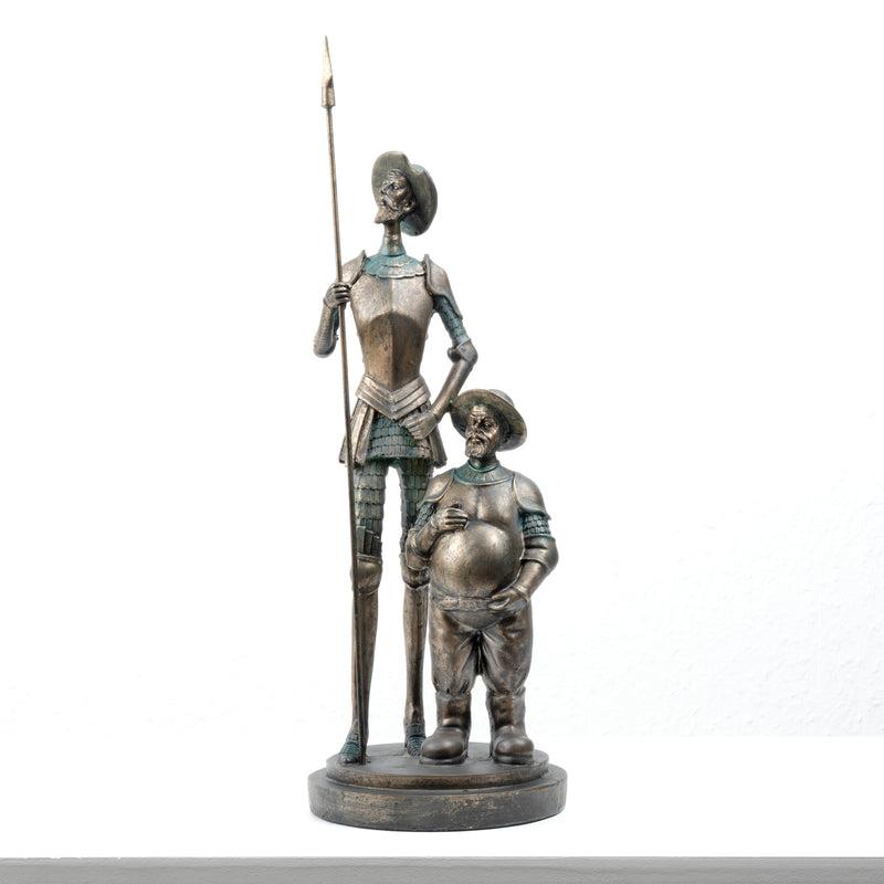 Don Quixote of La Mancha and Sancho Panza Statue (Bronze Finish Sculpture)