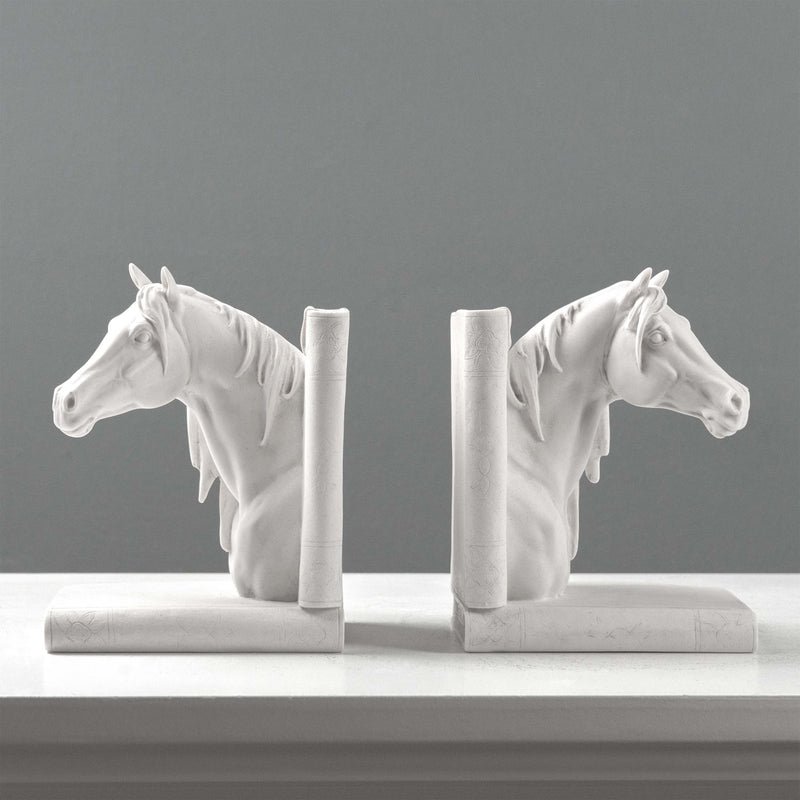 Horse Head Bookends – Pair of Equestrian Busts