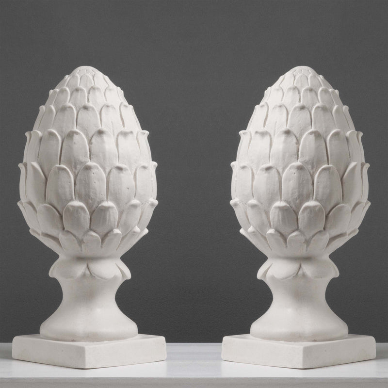 Pair of 2 Large Artichoke Garden Sculptures (Ornamental Finials)