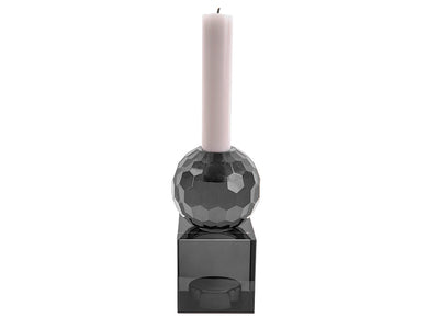 Luxury Black Candle Holder – Medium Squared Glass Art