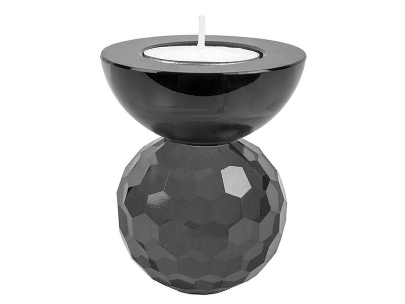 Luxury Black Candle Holder – Small Bowl Glass Art