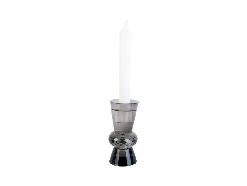 Luxury Black Candle Holder – Duo Cone Glass Art