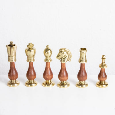 Arabesque Chess Set with Large Multifunction Leatherette Board by Italfama