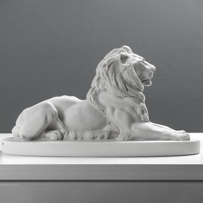 Trafalgar Lion Statue – Landseer Lion Sculpture in White