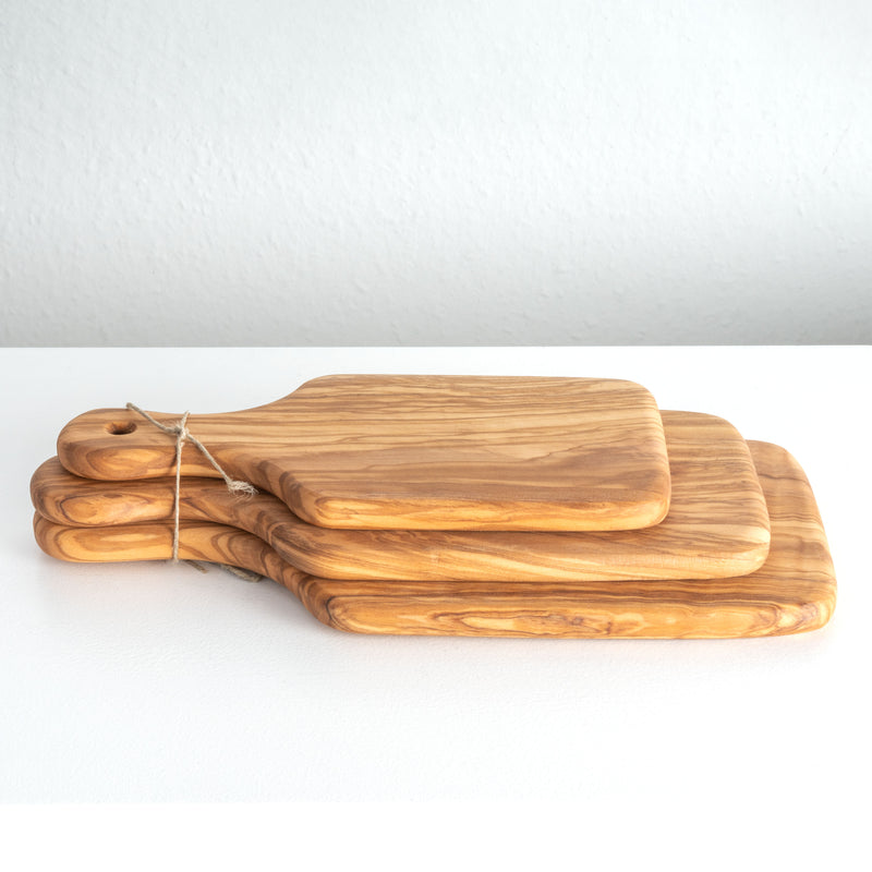Handmade Olive Wood Cutting Board Set – Gift Set (3-Piece)