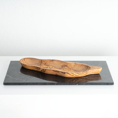 Handmade Olive Wood Plate – Leaf Shape