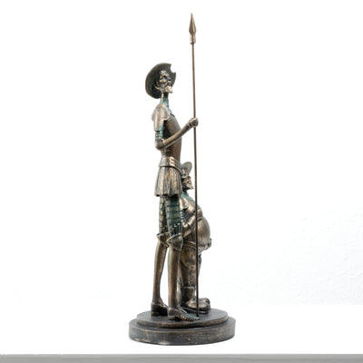 Don Quixote of La Mancha and Sancho Panza Statue (Bronze Finish Sculpture)