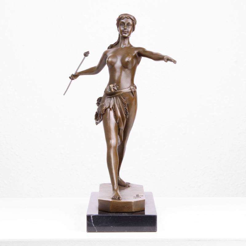 Female Amazon Bronze Statue (Hot Cast Bronze Sculpture)