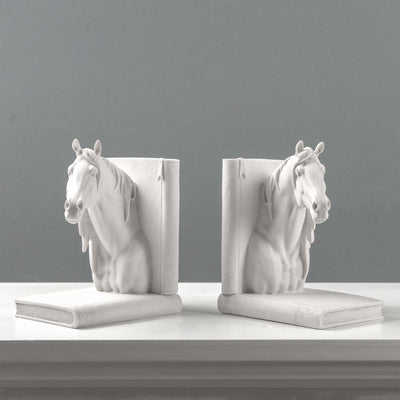 Horse Head Bookends – Pair of Equestrian Busts