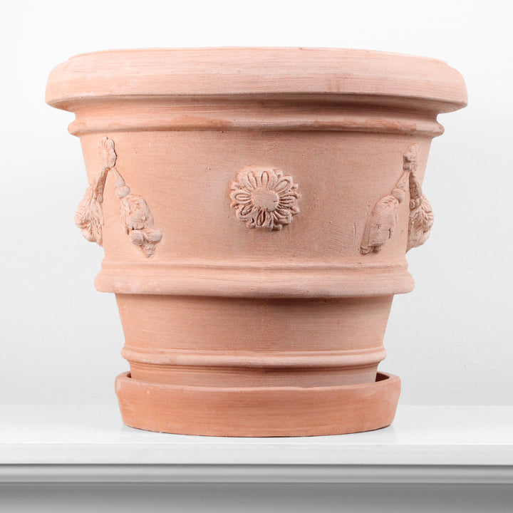 large italian terracotta plant pots Large Terracotta Flower Pot orange garden outdoor decor