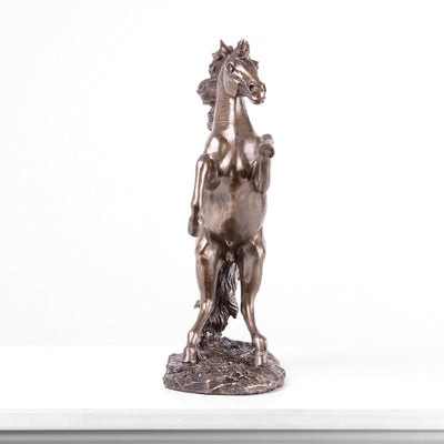 Prancing Horse Sculpture in Bronze (Cold Cast Bronze Animal Statue)