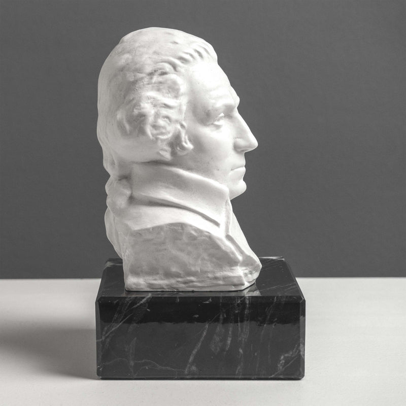 Washington Bust Sculpture on Black Marble Base