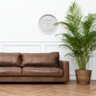 Winston Churchill with Cigar Wall Sculpture – Bas-Relief of the British Bulldog of WWII