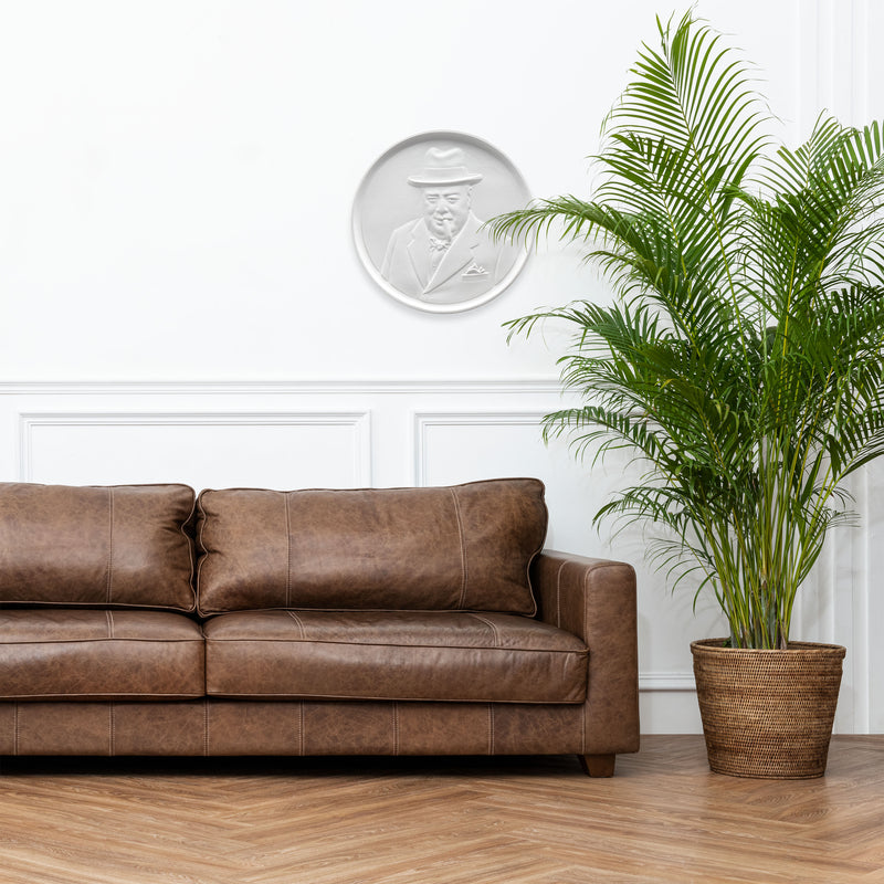 Winston Churchill with Cigar Wall Sculpture – Bas-Relief of the British Bulldog of WWII