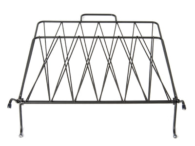 Magazine Rack "Diamond Raster" – Matte Black Metal