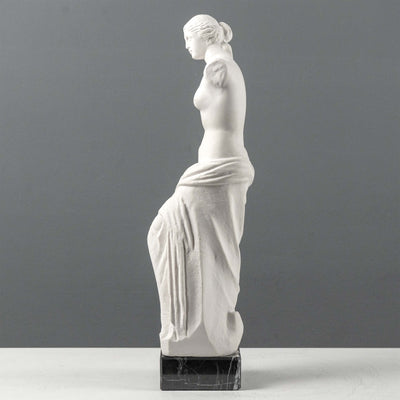 Venus de Milo Statue on Black Marble Base