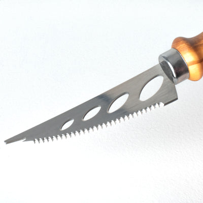 Handmade Olive Wood & Metal Cheese Knife Set (5-Piece)