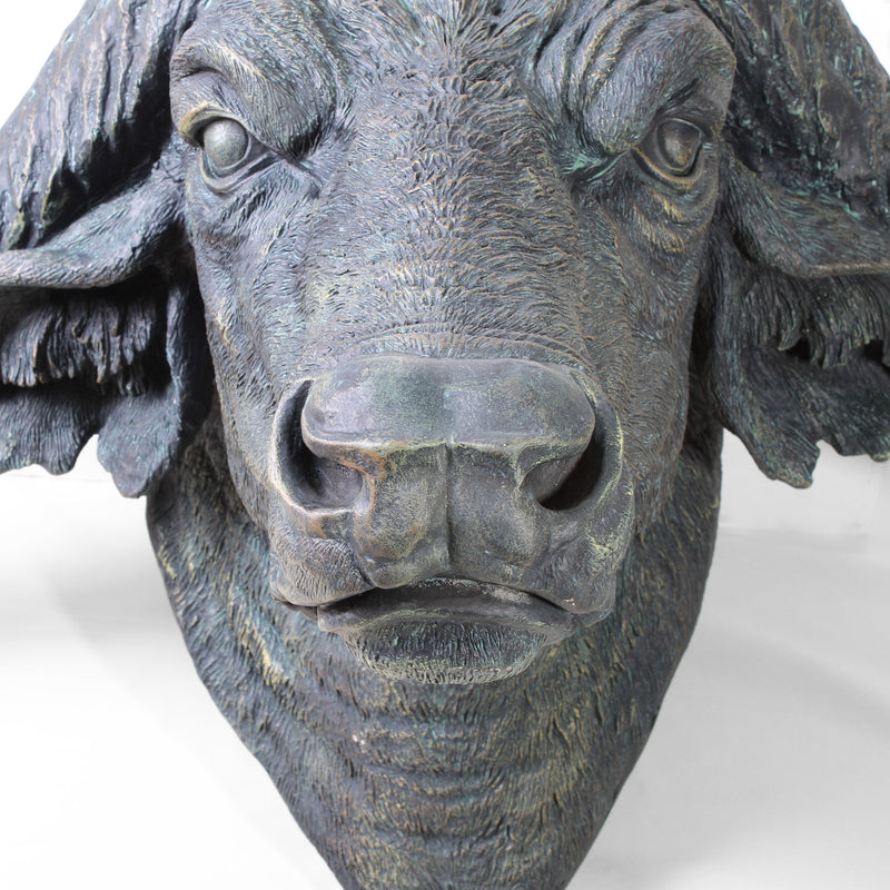 Buffalo Statue (Buffalo Head - Animal Wall Sculpture)