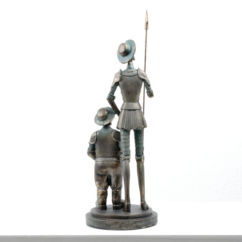 Don Quixote of La Mancha and Sancho Panza Statue (Bronze Finish Sculpture)