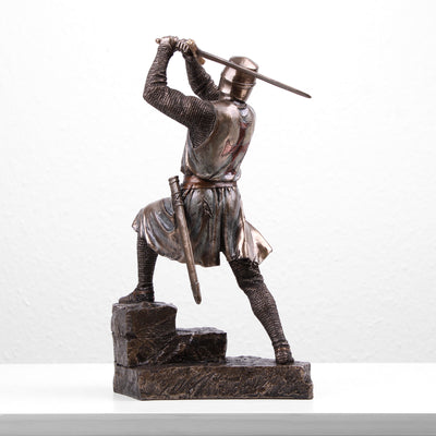 Fighting Templar Knight Statue (Cold Cast Bronze Sculpture)