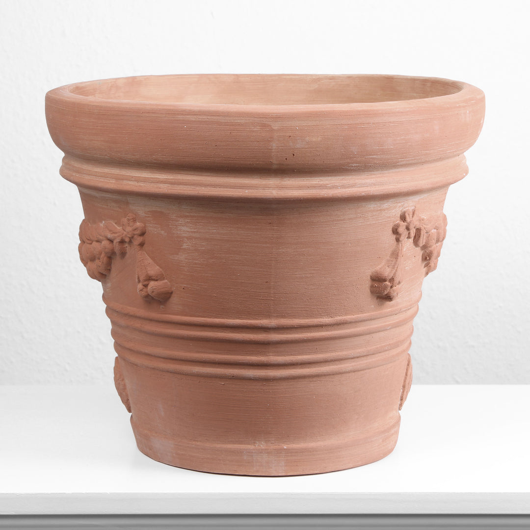Large Terracotta Planter orange garden decor outdoor handmade ceramic