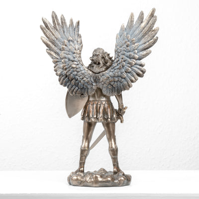 St. Michael the Archangel Sculpture – Defender of Heaven (Cold Cast Bronze Statue, Small)