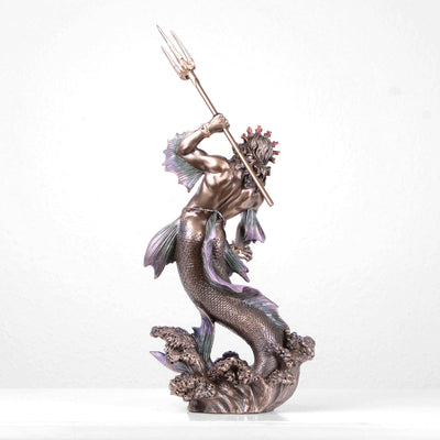 Statue of Poseidon (God of the Sea - Cold Cast Bronze Sculpture)